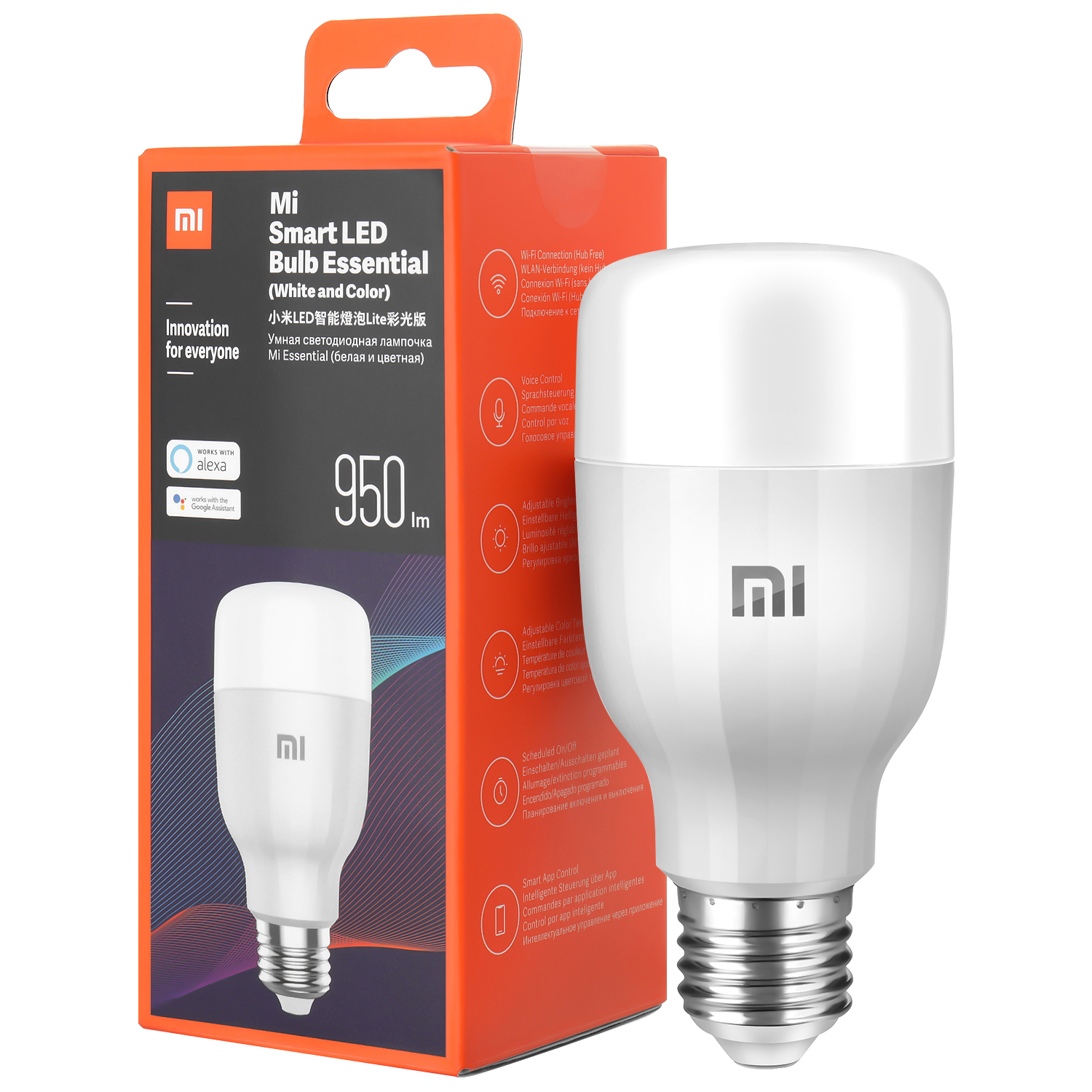 Xiaomi Bulb Mi LED умная лампочка белый и цвет