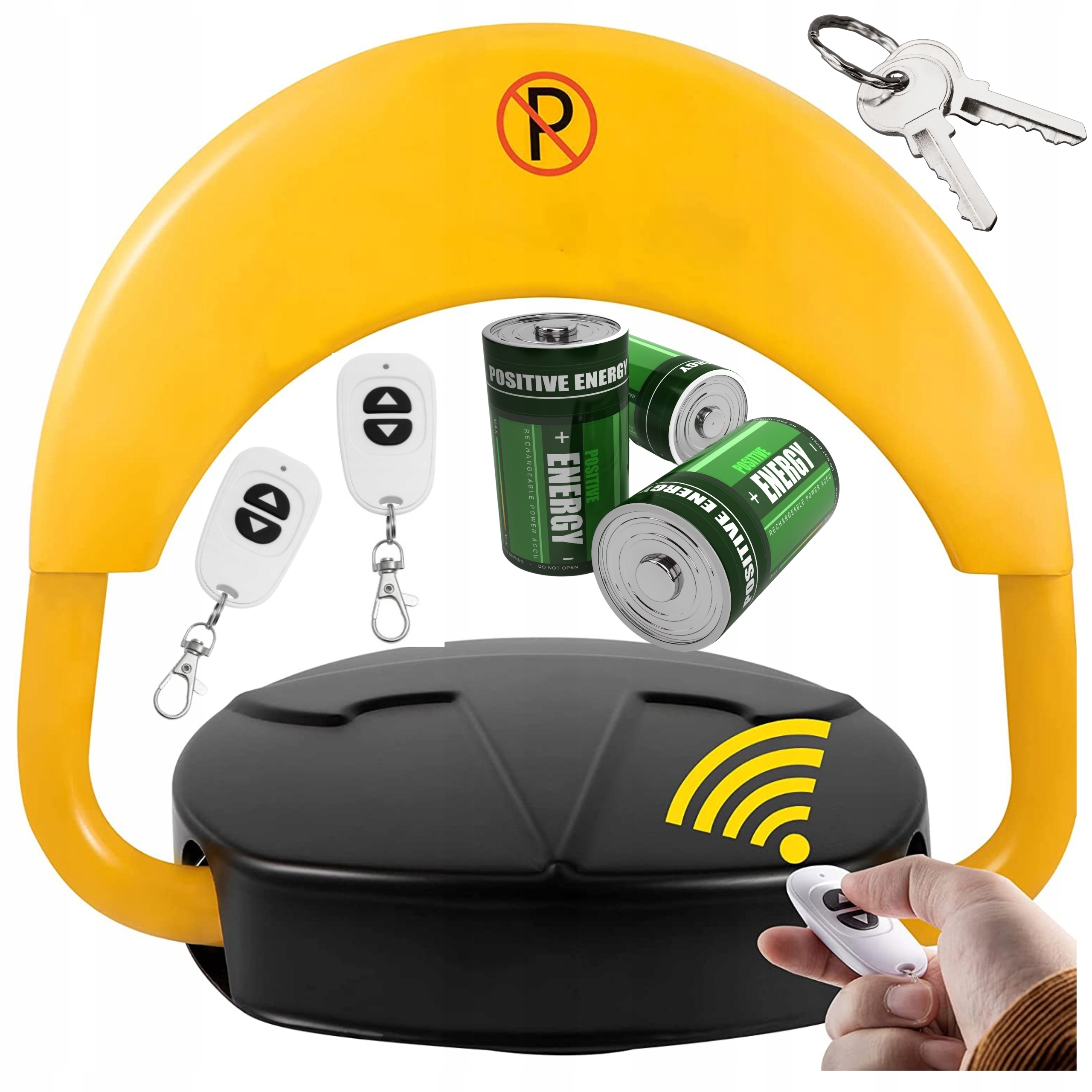 Automatický Parkovací Zámok S Diaľkovým Ovládaním, Skladací Stĺpik, Kľúč 2 Diaľkové Ovládače