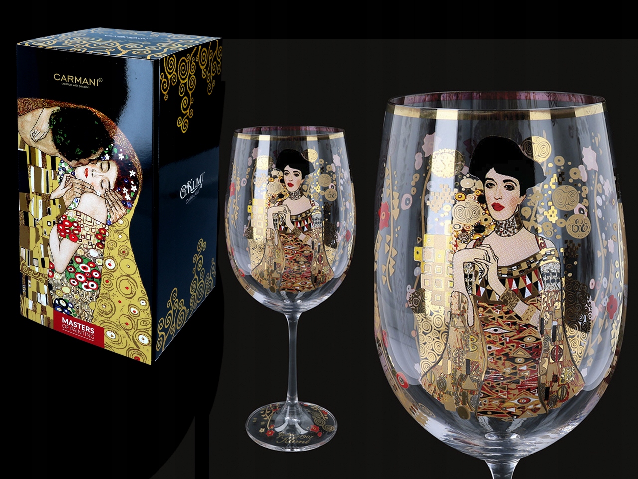 Sklenice Na Víno Gustav Klimt Adele Bloch Skleněná Sklenička Dárek