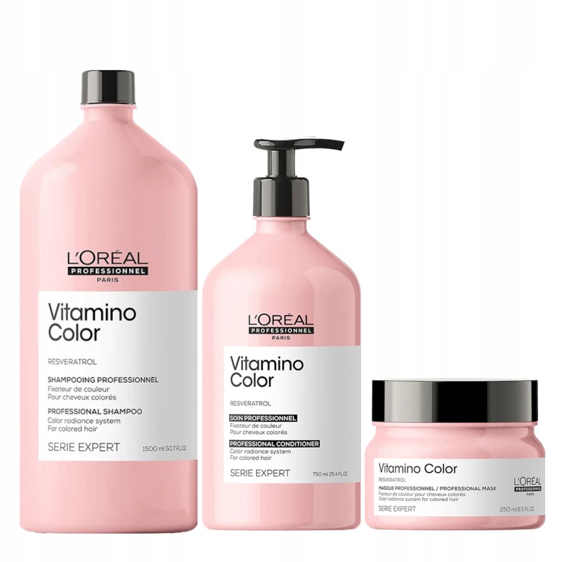 Loreal Vitamino Color šampon 1500 ml kondicionér 750 ml maska 250 ml