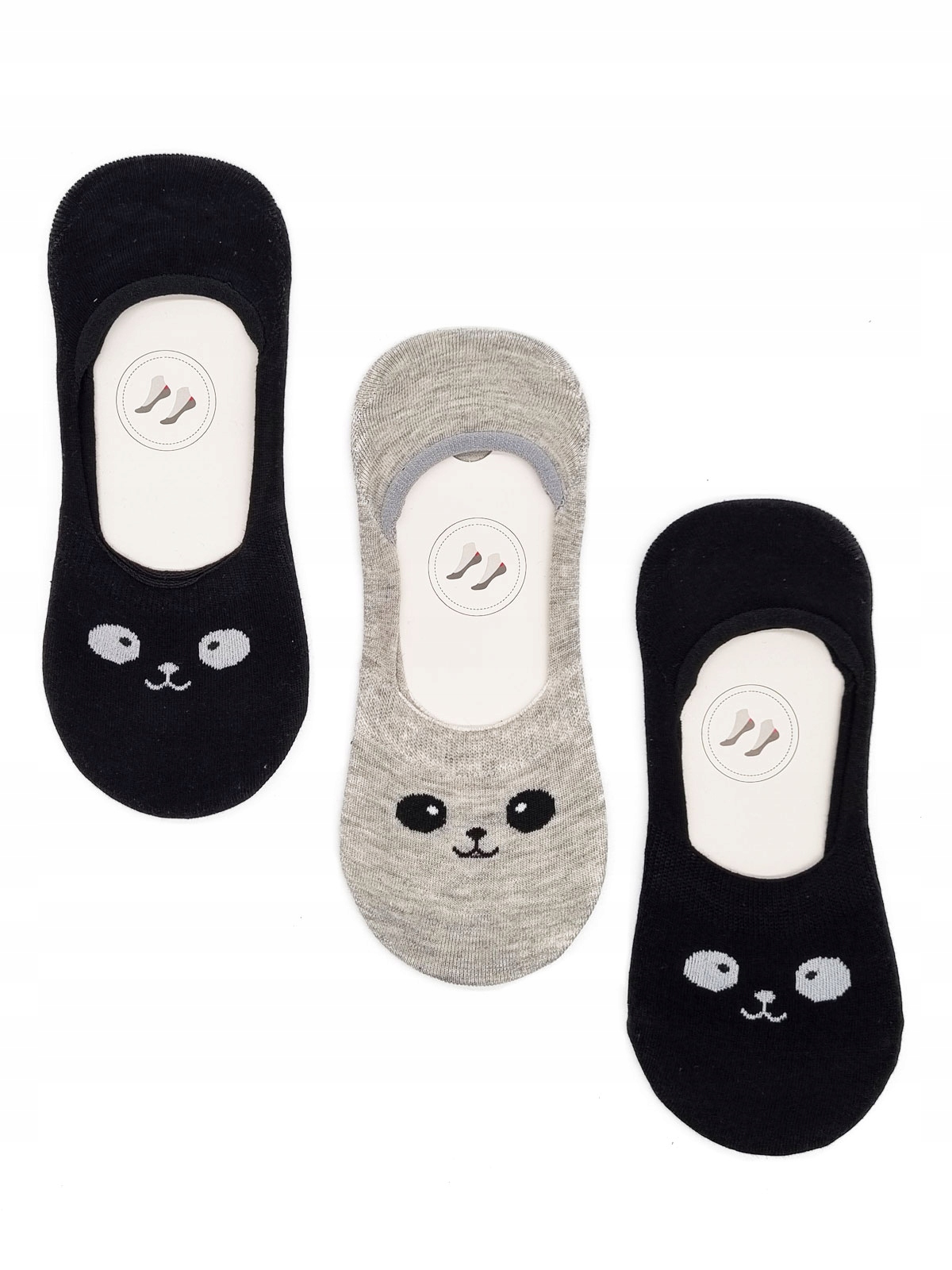 

3x Bawełniane Stopki Damskie Skarpety Pandy 35-38
