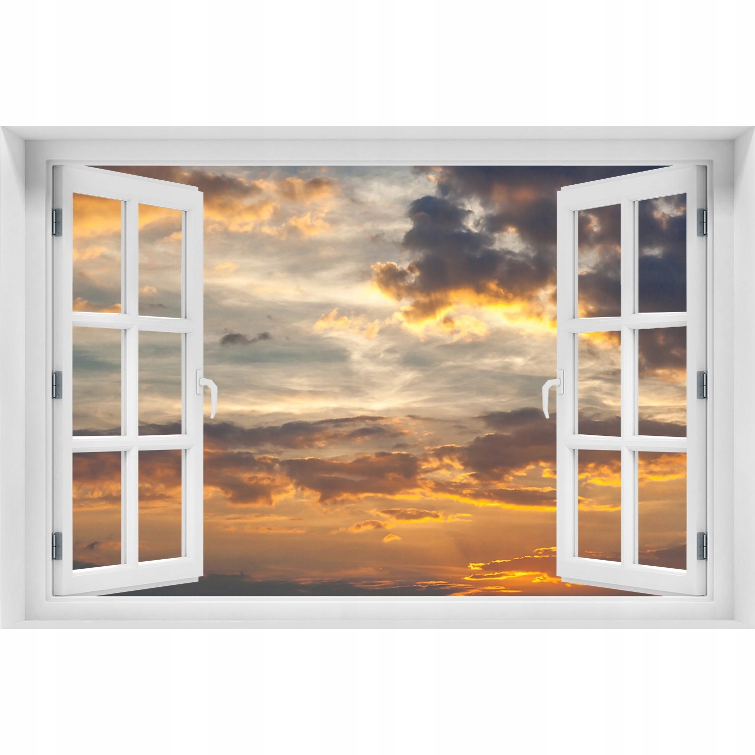 

3D Okno Naklejka na ścianę Zachód słońca 150x100