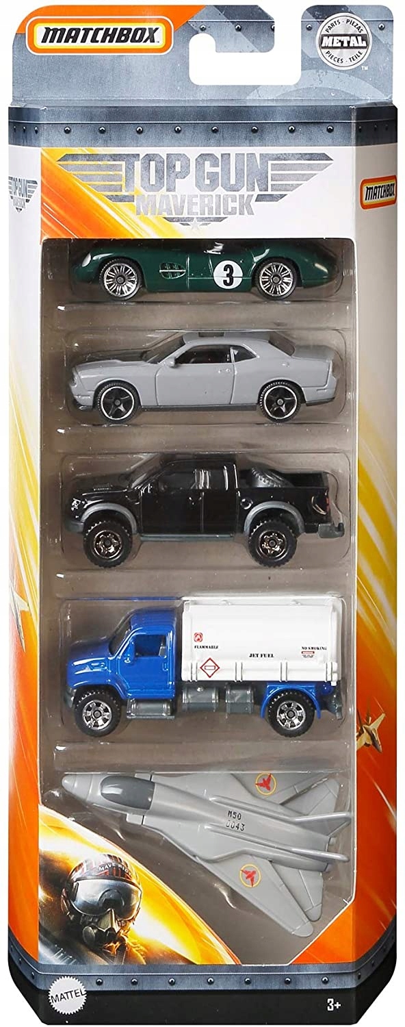 Matchbox Pięciopak TOP GUN samolot GPF96 FORD RAPTOR ASTON MARTIN DBR1