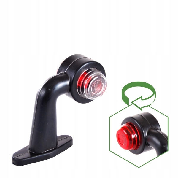 LAMPA OBRYSOWA BIAŁO-CZERWONA UNI BOCZNA 12/24 V