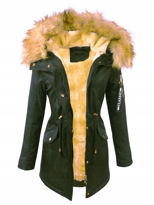 Kurtka Parka Zimowa Ciepła Futerko + KOLORY + Rozmiar XL