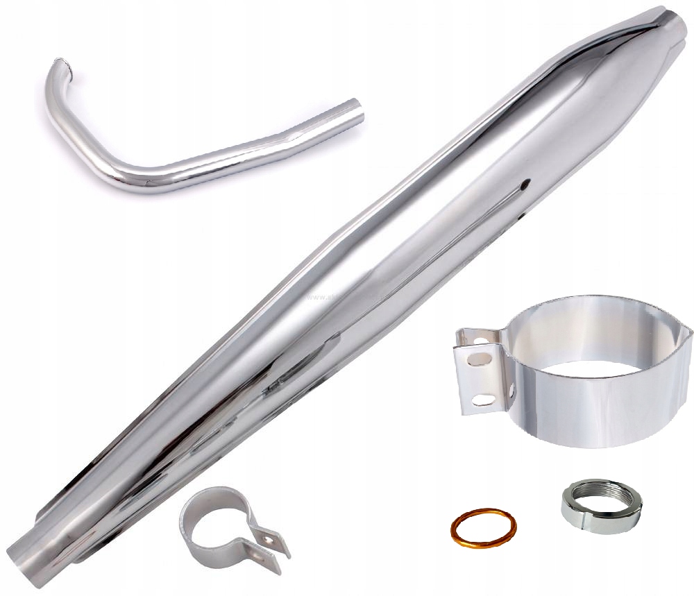 Nová Polský Výfuková Sada Tlumič Wsk 125 B3 Jednorubový