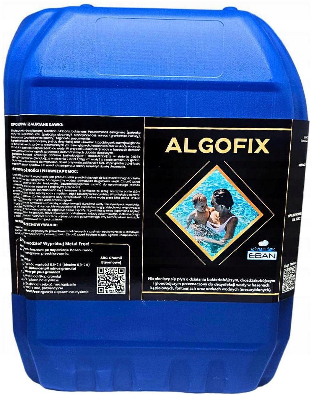 Algofix 5KG Środek Na Glony W Basenie Antygon Przeciw Glonom Jacuzzi Eban