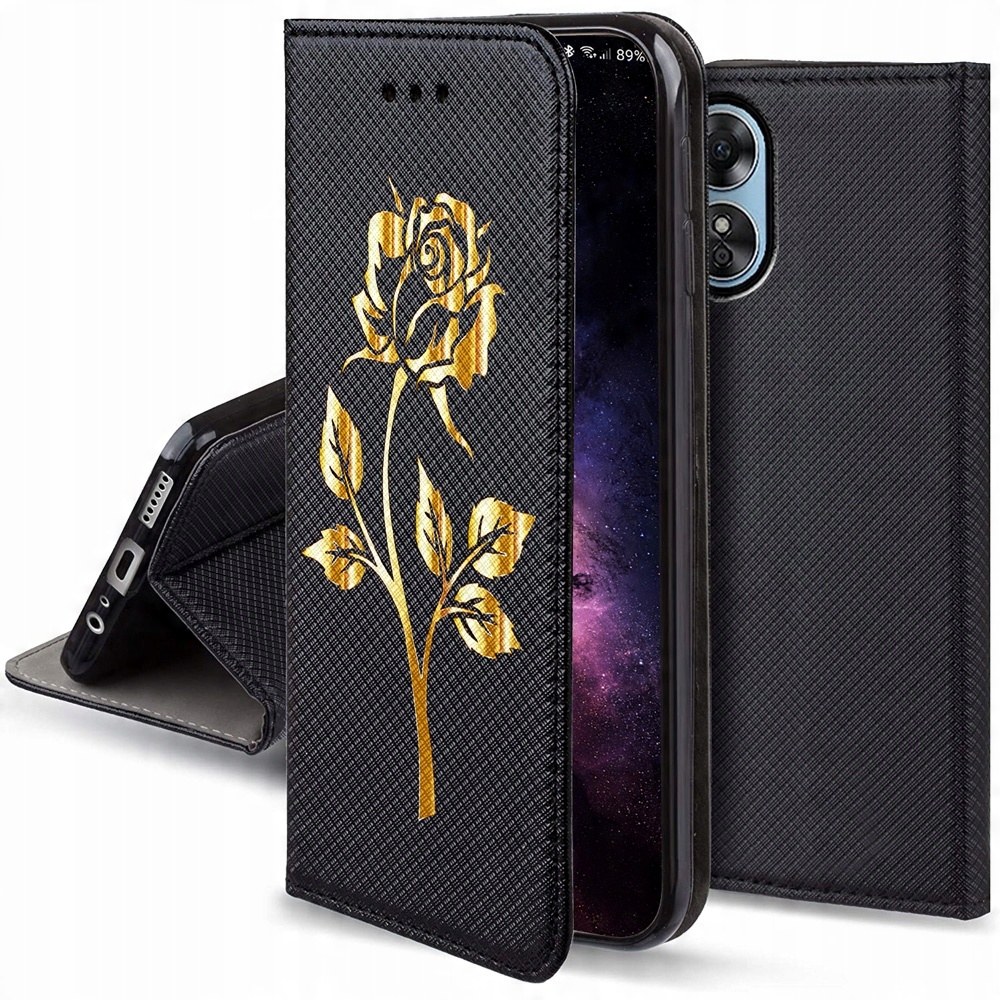 

Etui Magnet Rose Case do Oppo A17 Szkło