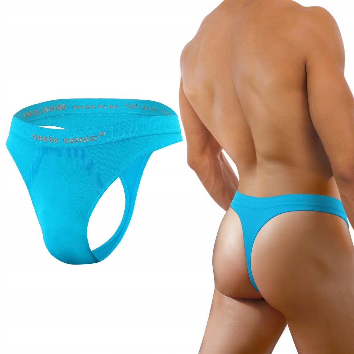 

Stringi męskie Sesto Senso sportowe Bezszwowe L/XL