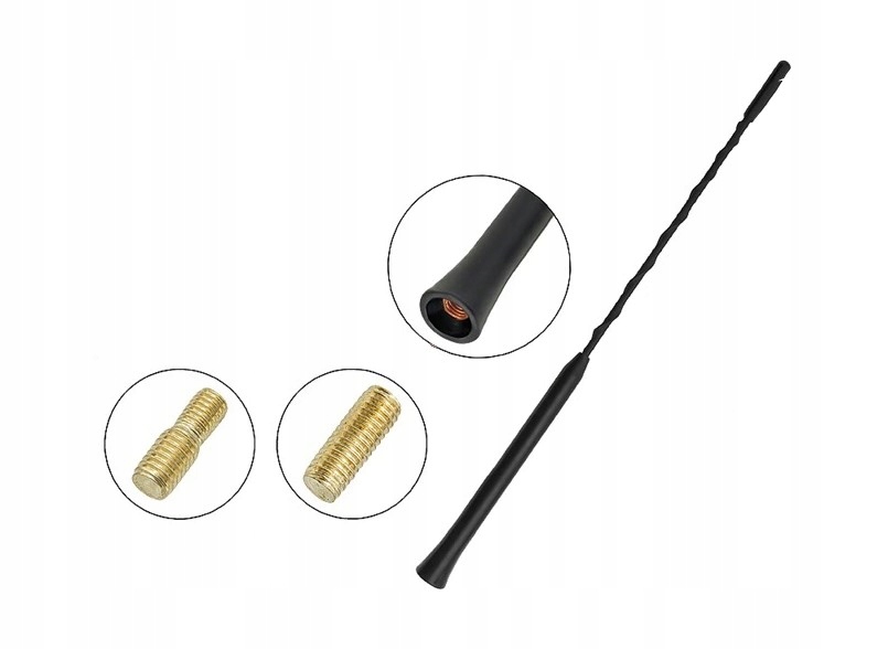 Maszt anteny samoch gwint M6 z redukcjami5/6