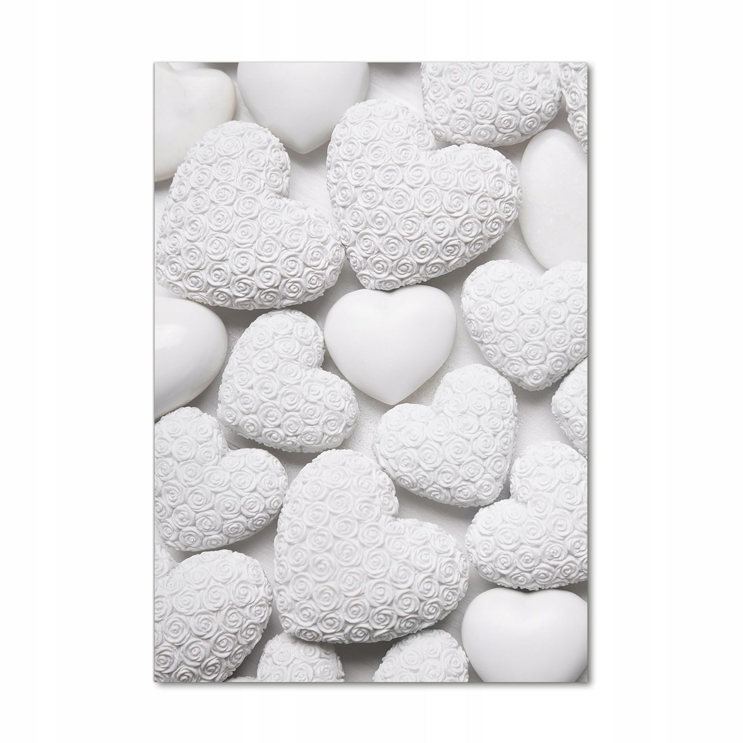 

Foto obraz szkło akrylowe Białe tło serca 70x100cm