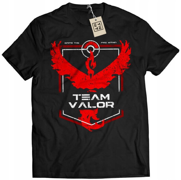 

Koszulka Team Valor Pokemon Go czarna prezent 2XL