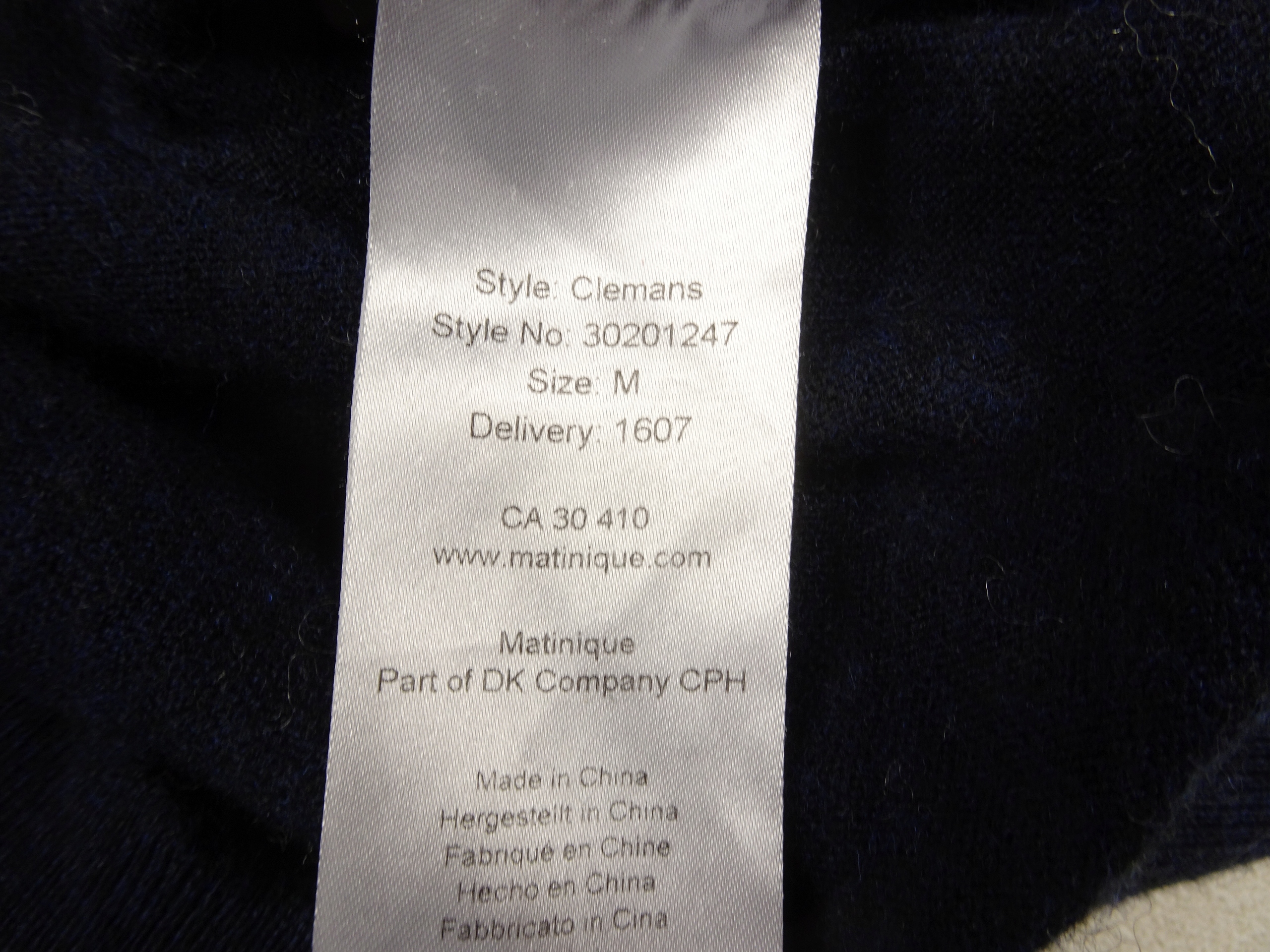 Matinique Sweter Merino Wool Wełna M Kolor niebieski