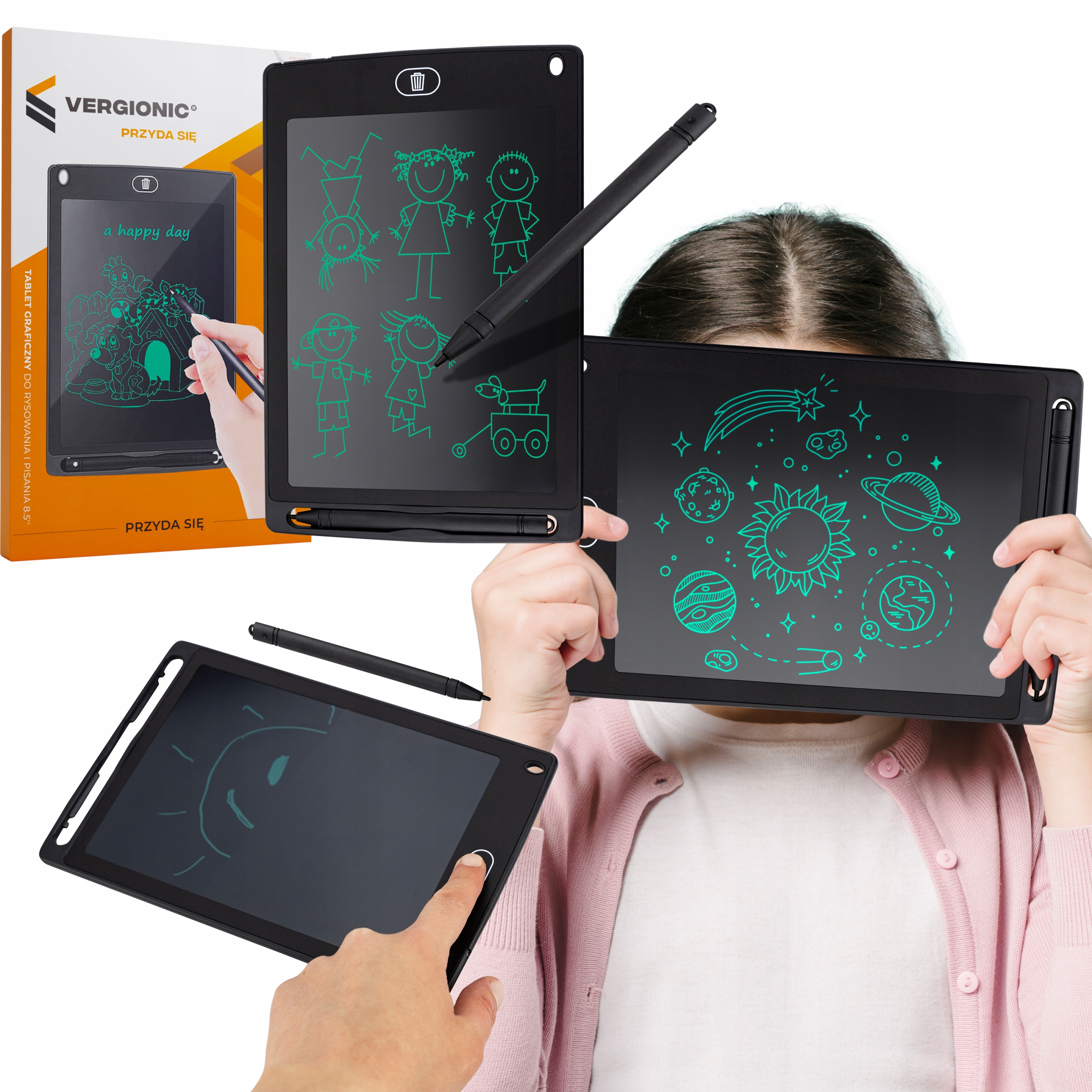 Vergionic tablet graficzny do rysowania LCD 8,5