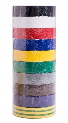 Taśma Pcv 19mm x 20m Kolor MIX 10 szt Diamanto