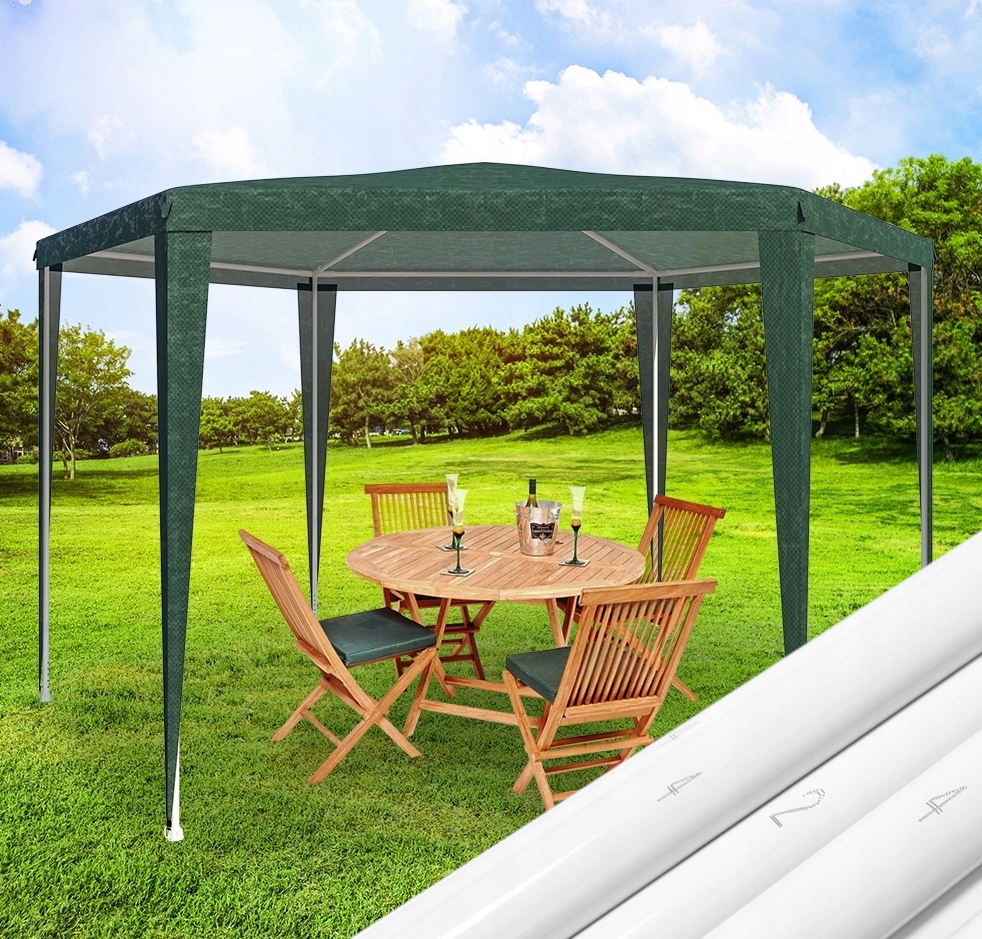 Pawilon Namiot Ogrodowy Handlowy 4x4m Wodoodporny Altanka do Ogrodu 6 Ścian Producent Stator