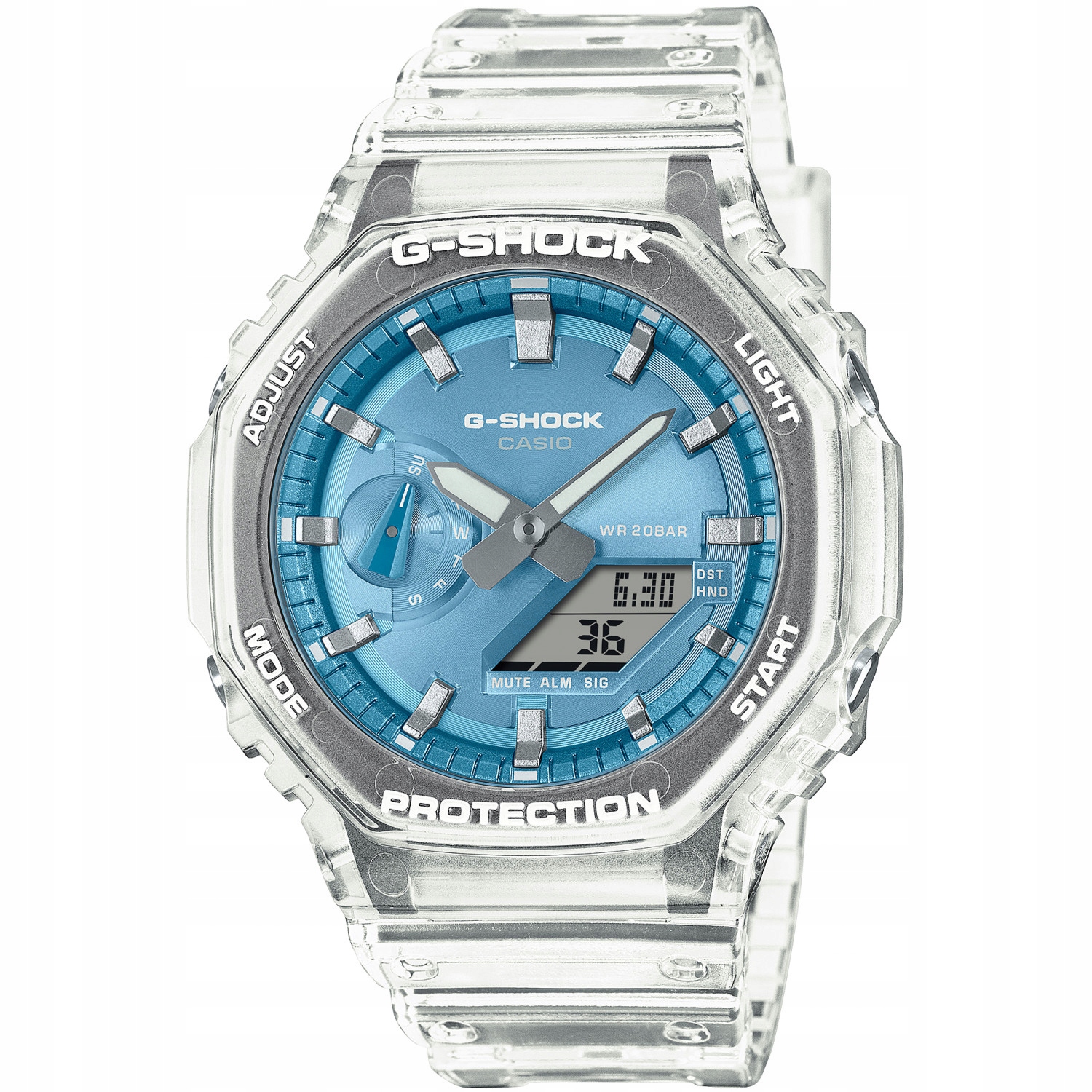Casio G-Shock GA-2100BM-7A2ER 200 m Bezbarvý