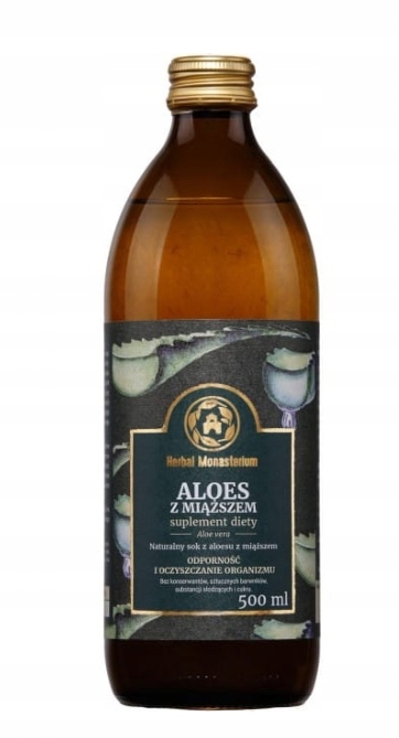 Sok z Aloesu z miąższem Herbal Monasterium 500 ml