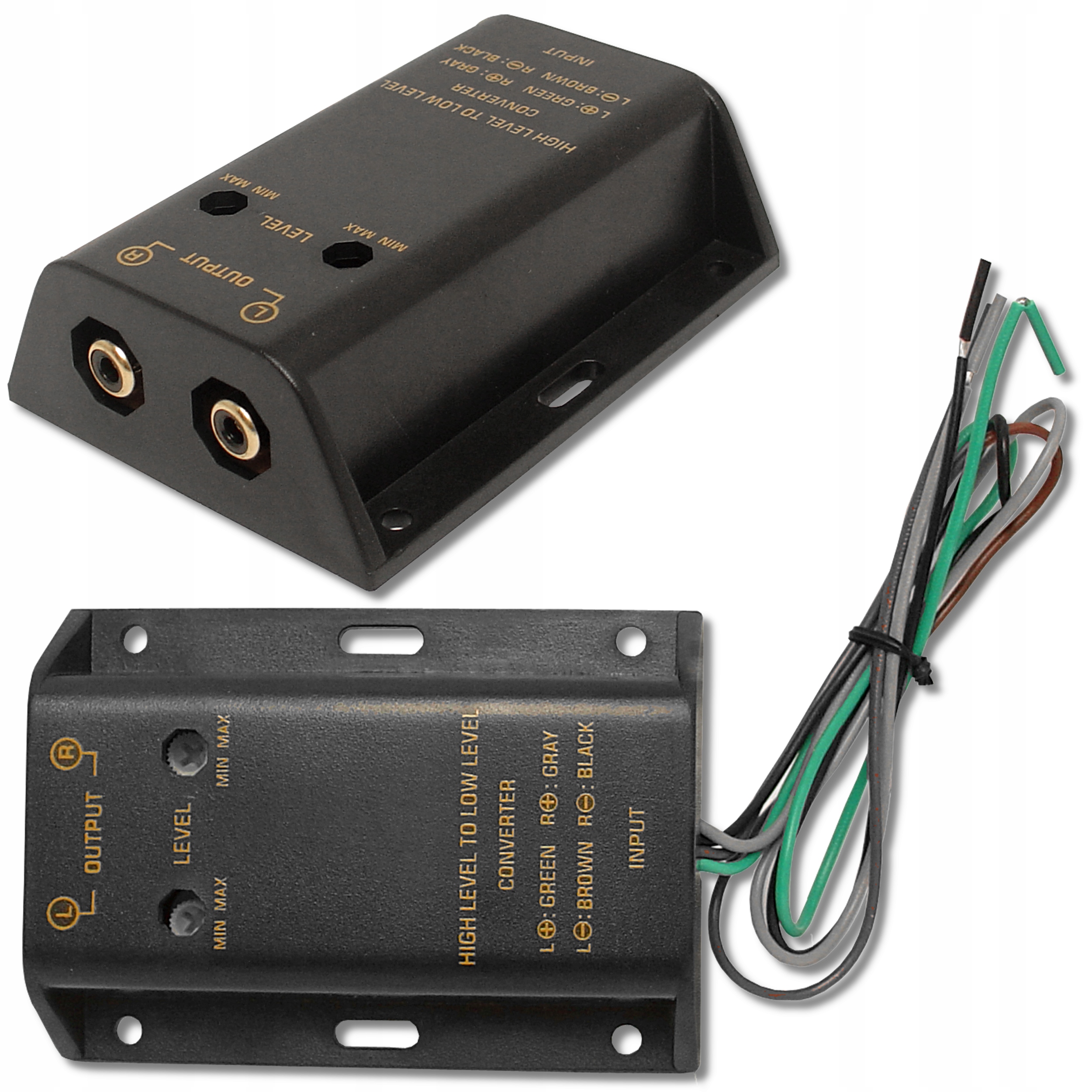 KONWERTER POZIOMU SYGNAŁU AUDIO RCA LOW HIGH