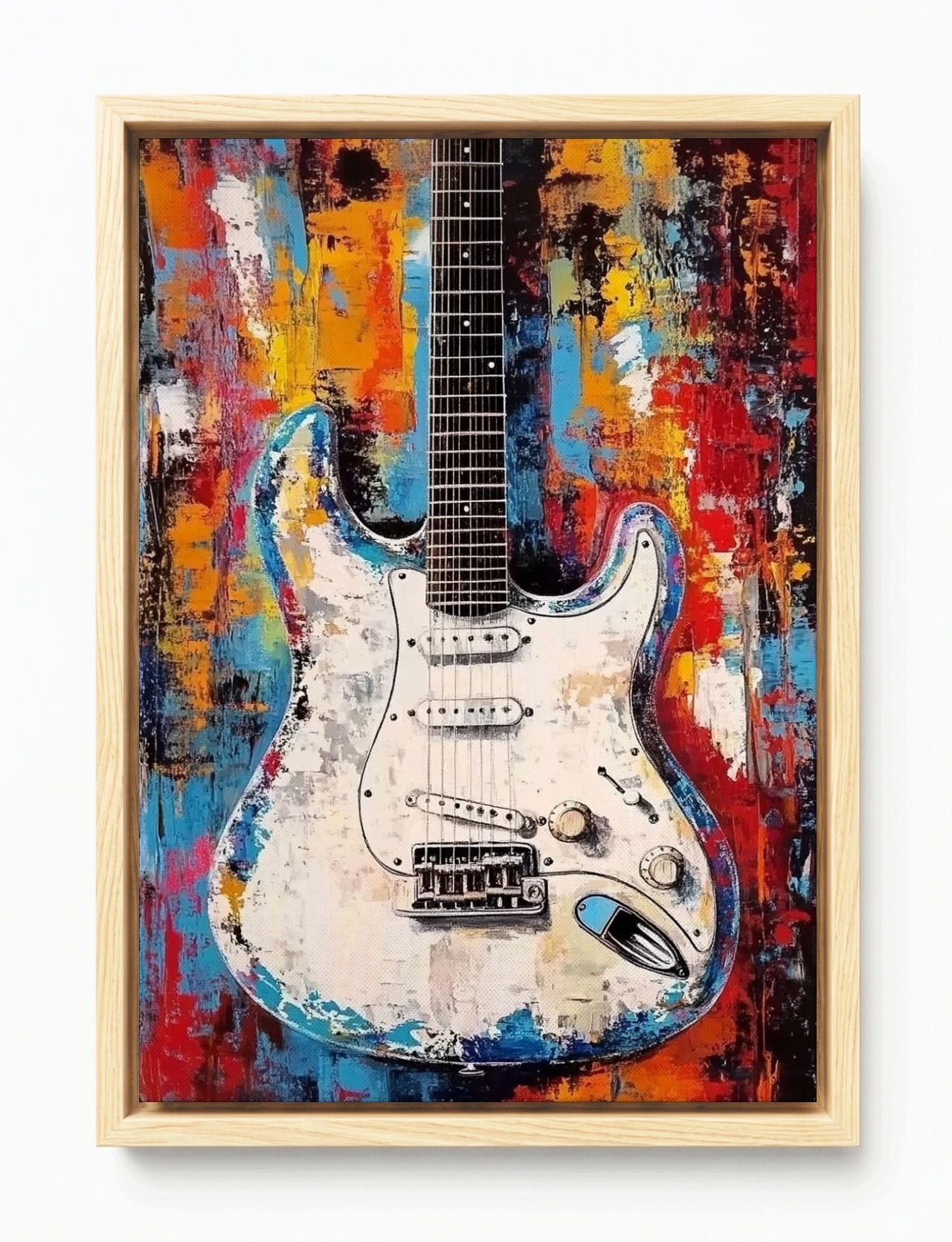 Obraz Rám Americký Box Abstrakce Hudba Elektrická Kytara Rock 40x60