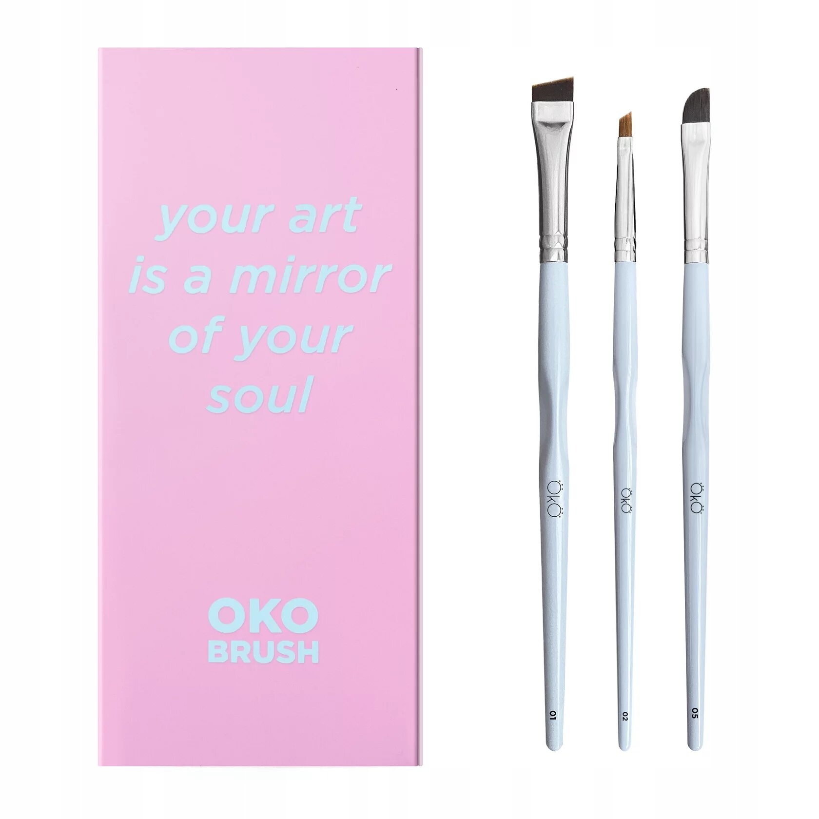 Zestaw pędzli do stylizacji brwi Oko Your Art is a Mirror of Your Soul