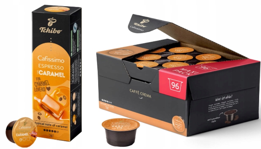 Levně Tchibo Cafissimo Caffe Crema Plná chuť 96 kapslí Espresso Caramel 10 kapslí