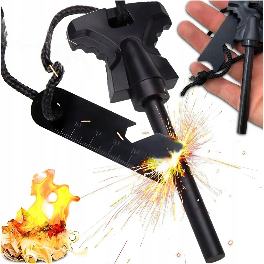 KRZESIWO MAGNEZOWE WOJSKOWE ROZPAŁKA OGIEŃ MAGNETYCZNE CAMPING SURVIVAL Marka Gart