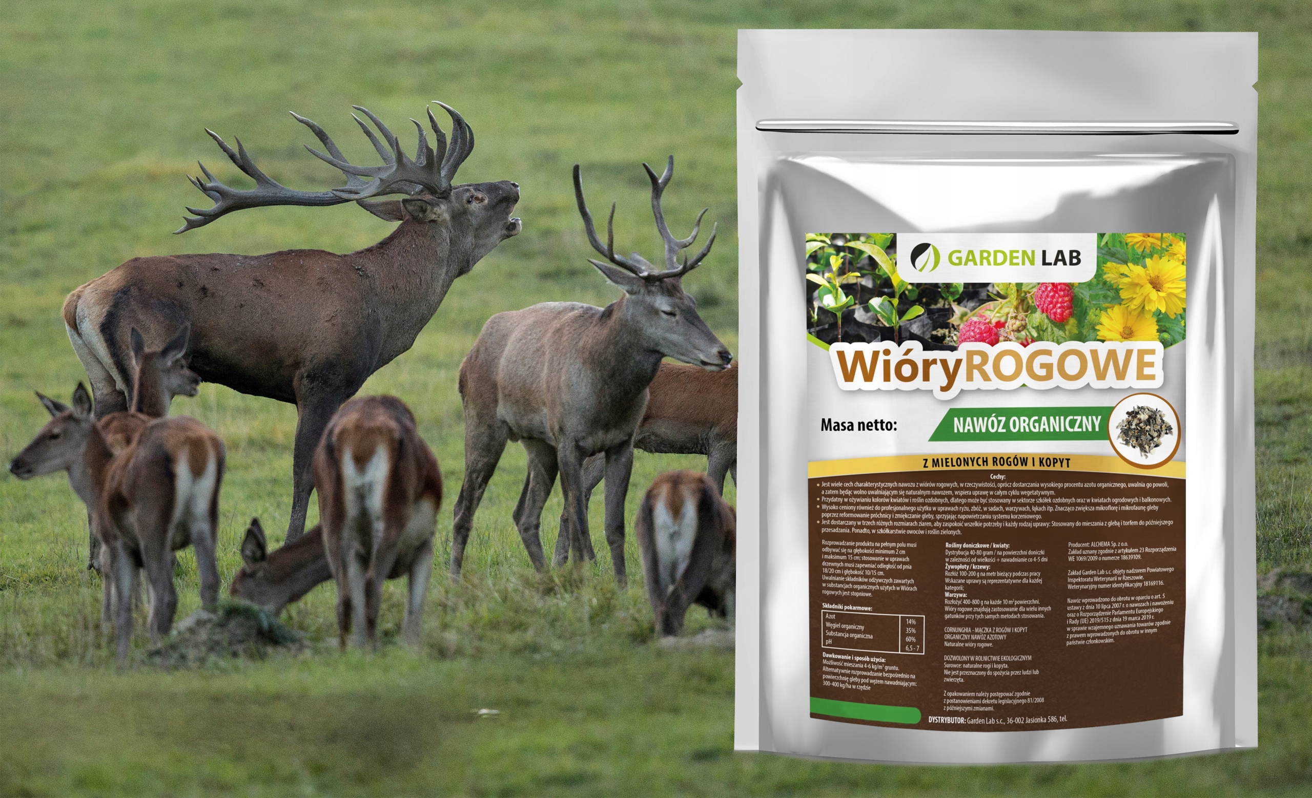 Nawóz WIÓRY ROGOWE Z KOPYTAMI Mączka Rogowa 20KG Forma inna