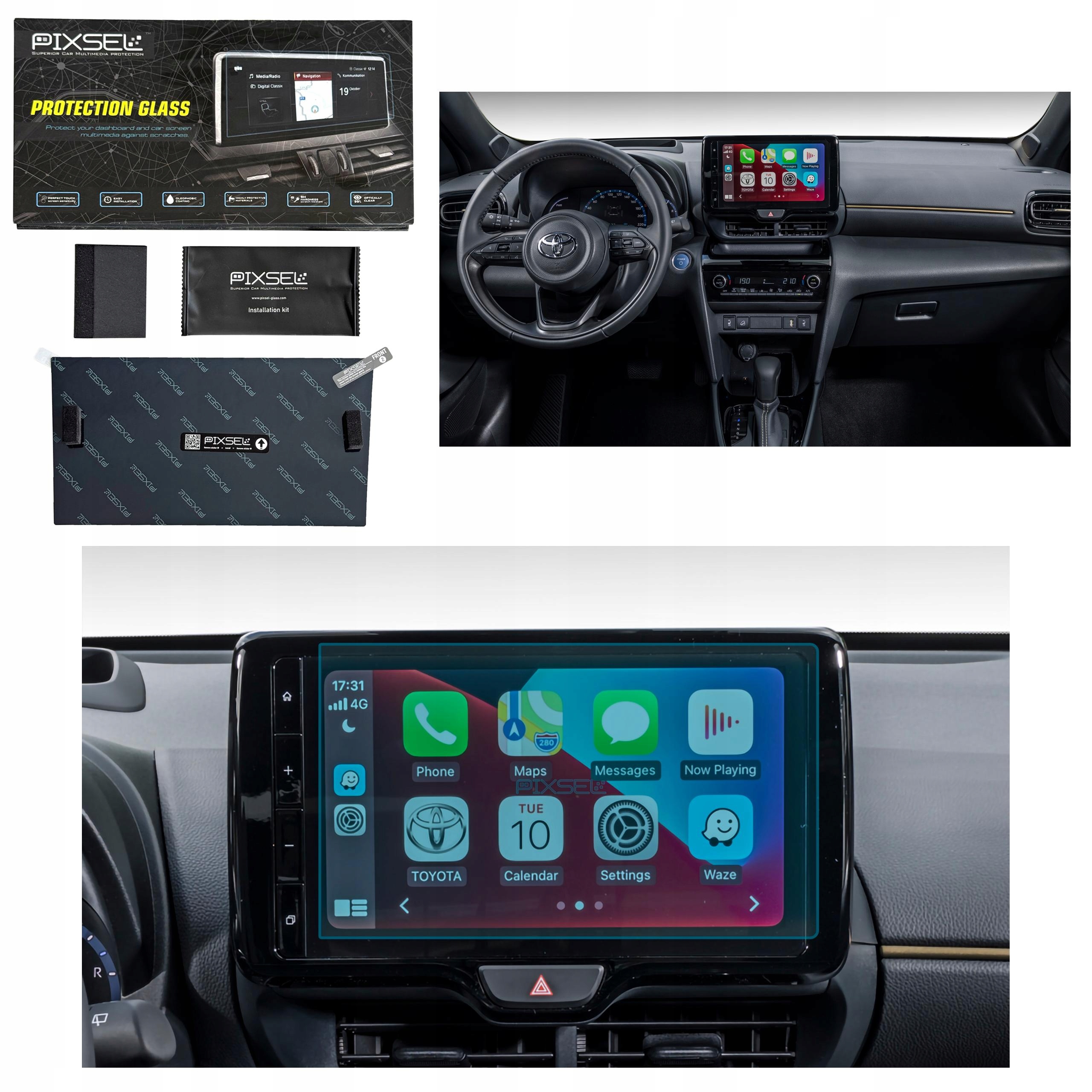 Antyodciskowe Matowe Szkło Ochronne Toyota Yaris CROSS-9.8“ 2020-2023