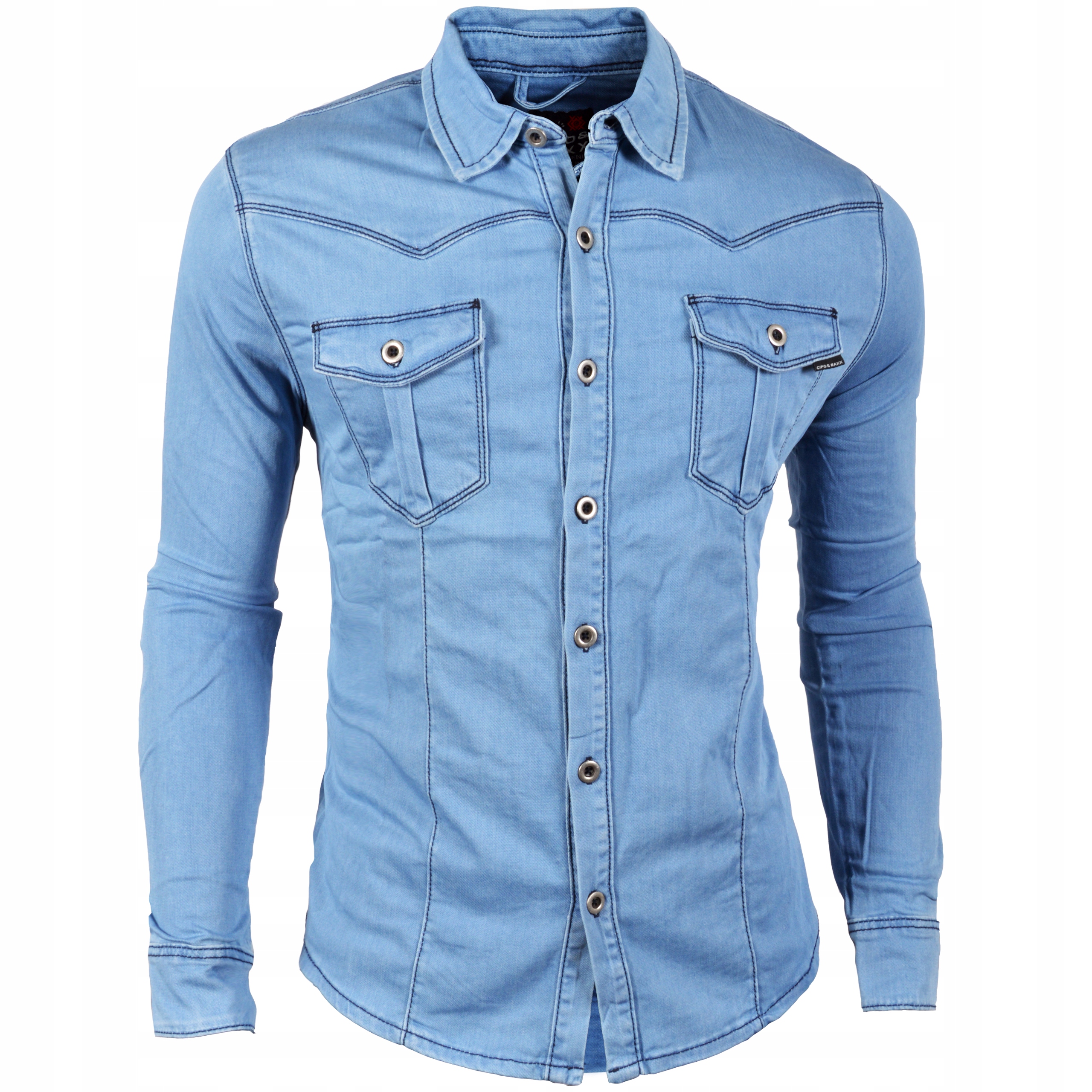 Pánská košile Casual Jeans Bavlněná Elastická Cipo Baxx