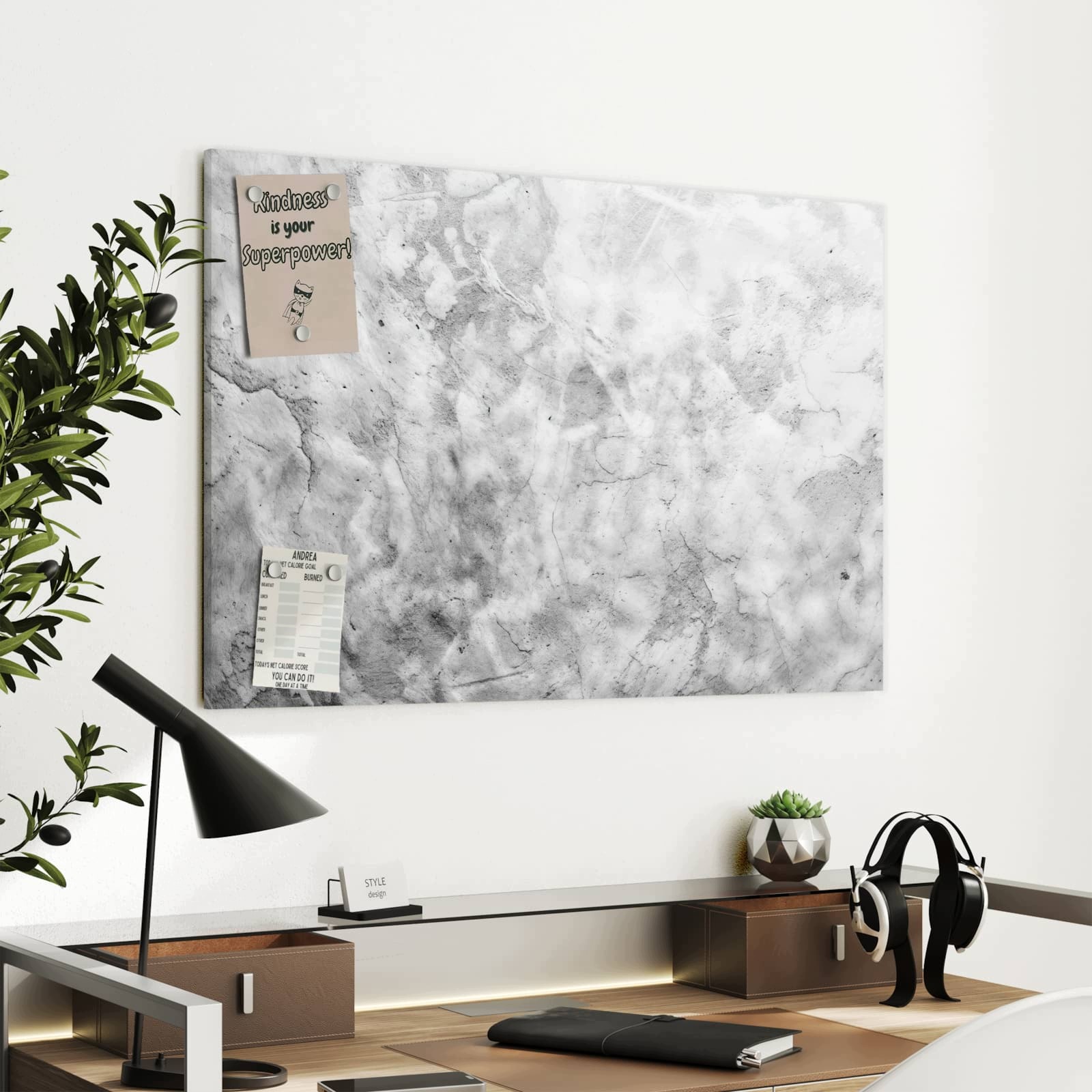 Magnetická tabule Marmur Struktura 90 × 60 cm