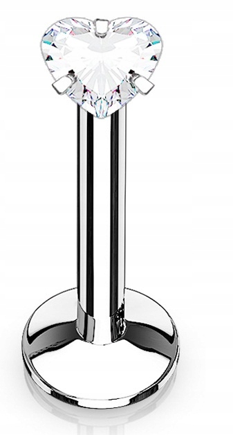 

Kolczyk Do Brody Wargi Labret! Serce 1.2x8x3