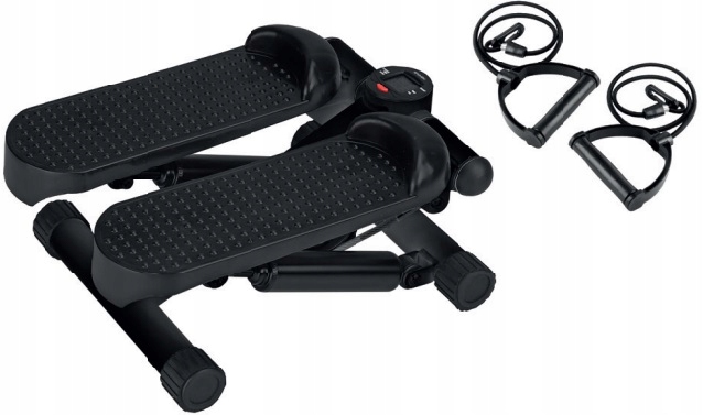 noSTEPPER Spokey Flexi Czarny Prosty Z Linkami Oporowymi Fitness