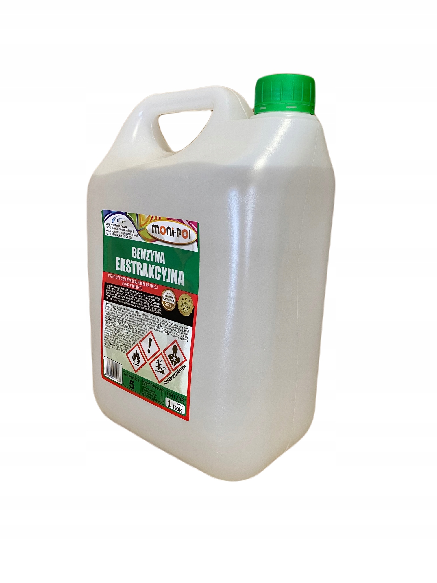 BENZYNA EKSTRAKCYJNA 20L 4x5L Producent Moni-Pol