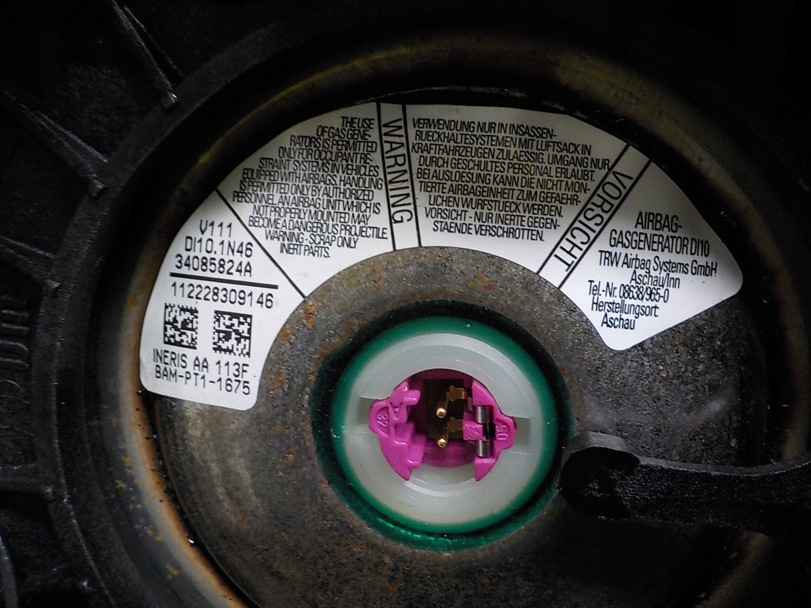 CHRYSLER LANCIA YPSILON III Airbag Deckel AIR BAG