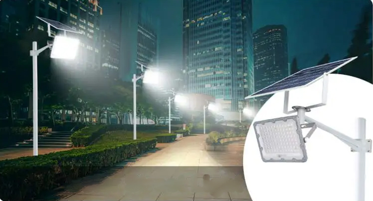 Lampa solarna halogen naświetlacz LED czujnik 150W Szerokość produktu 21 cm