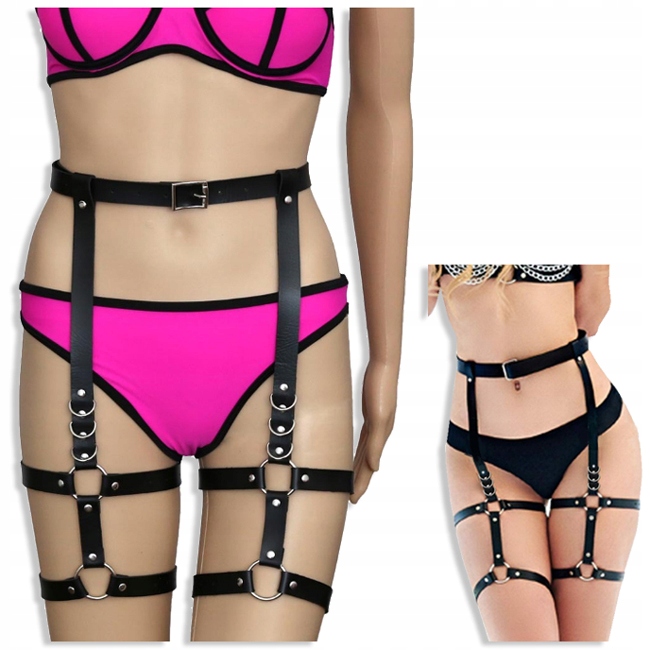 

Skórzany pas do Pończoch - Uprząż Na Uda harness