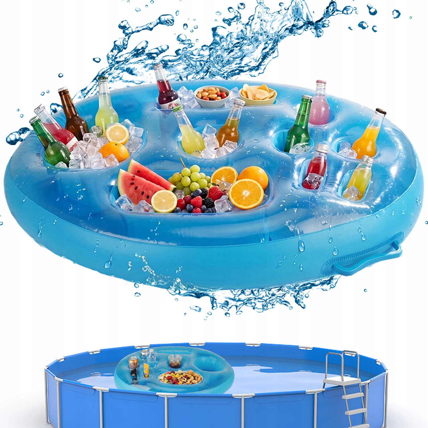 Uchwyt Na Napoje Do Basenu Do Basenu Plaży Spa 8 Otworów Wytrzymały Pvc