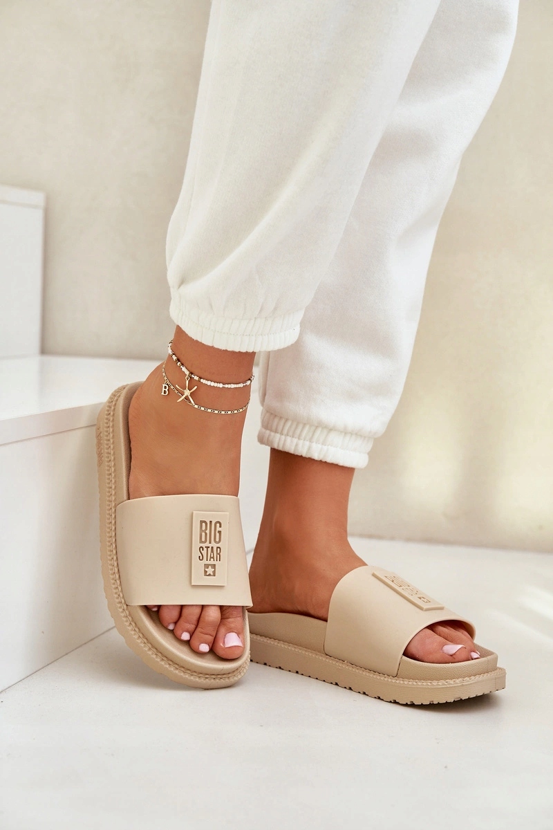 KLAPKI DAMSKIE BIG STAR LL274A210 BEŻOWE PLAŻA DOM BASEN 38 Płeć kobieta