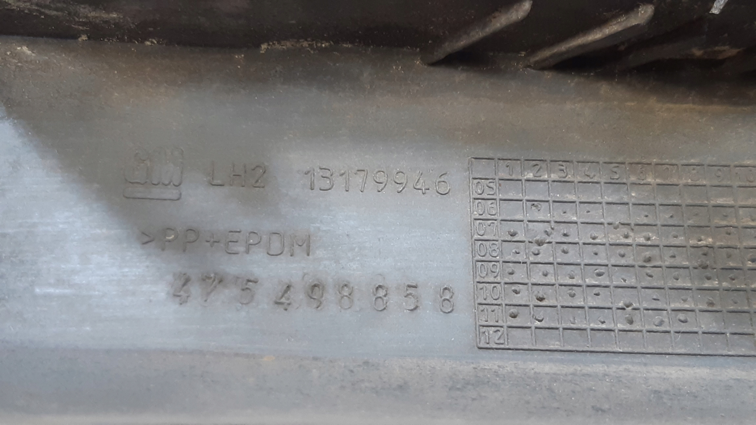 Hokej spoiler nárazníku levý předek 13179946 Opel Corsa D