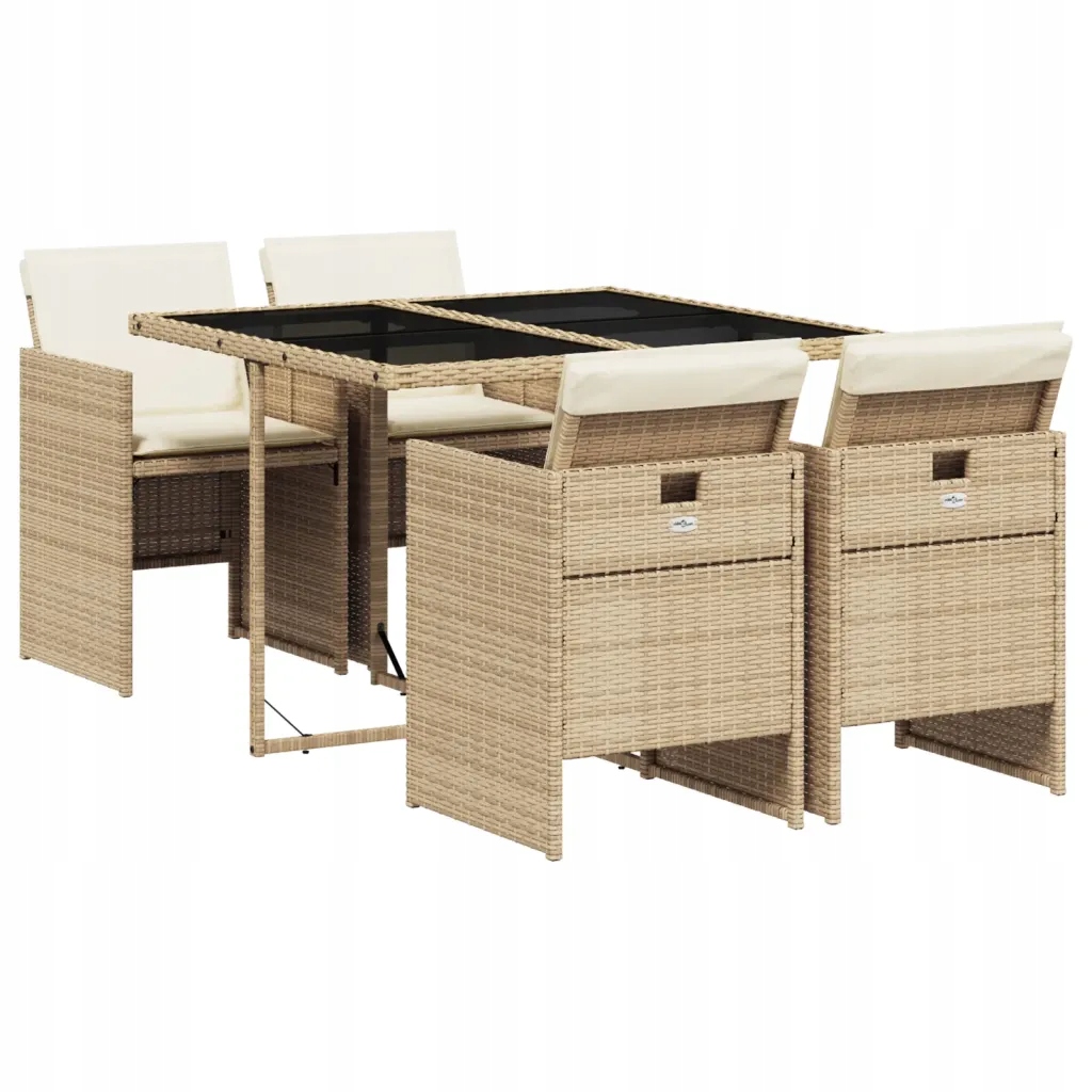 Set zahradního nábytku VidaXL technorattan vidaXL béžový 5 el.