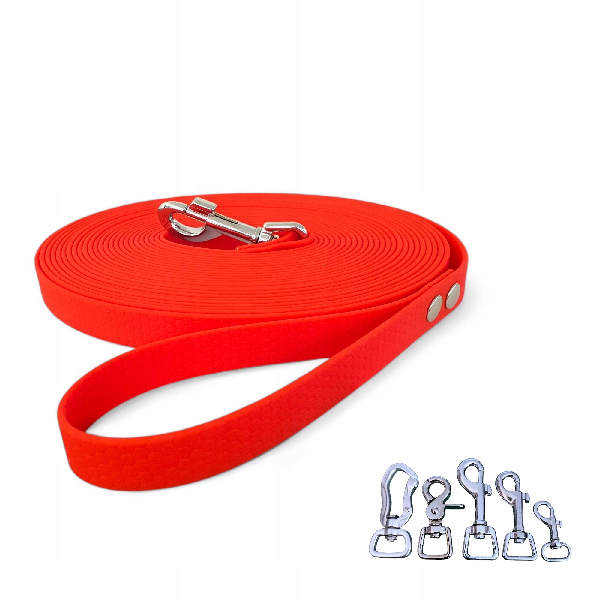 Linka smycz wodoodporna Hexa plaster miodu, typu Biothane 16mm dł 7,5m rd