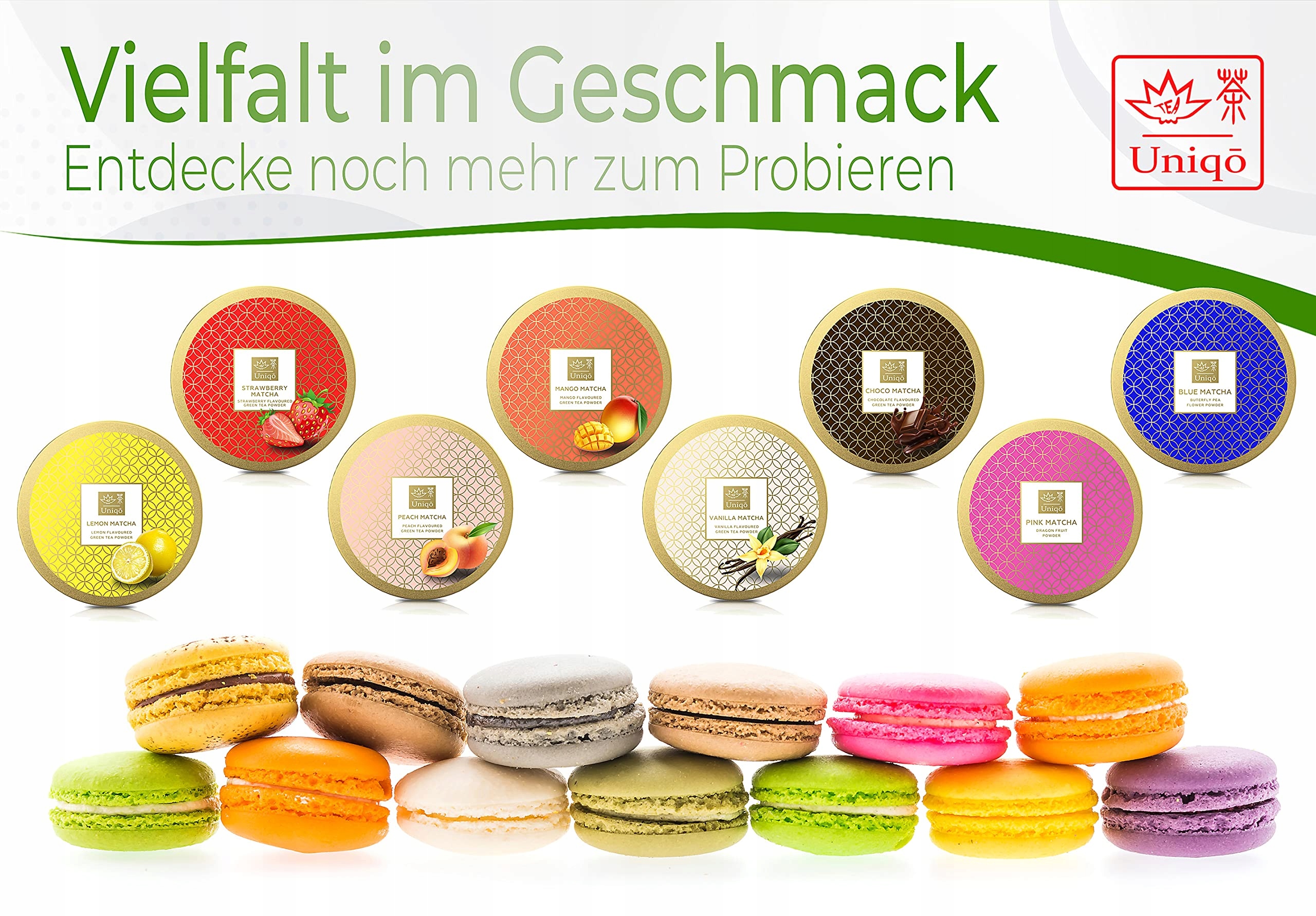TEA UNIQO Matcha Zielona Herbata O Smaku Brzoskwini Do Napojów I Deserów — miniatura 7