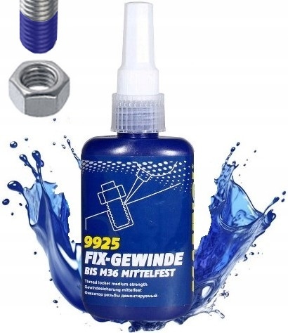 Mannol klej do gwintów niebieski Średni 50ml Jakość