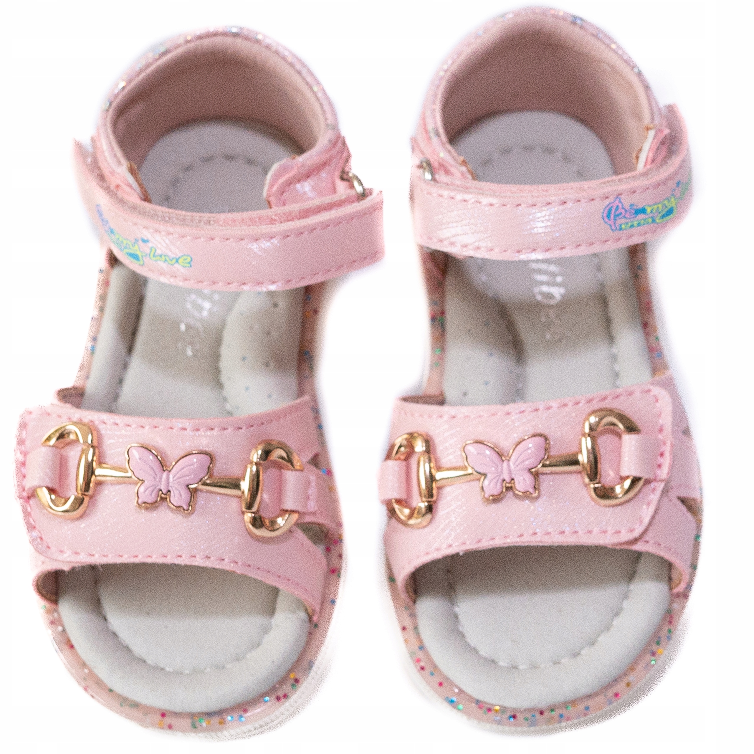 CLIBEE SANDAŁY DZIEWCZĘCE MOTYLEK WKŁADKA SKÓRA PROFILOWANE 23