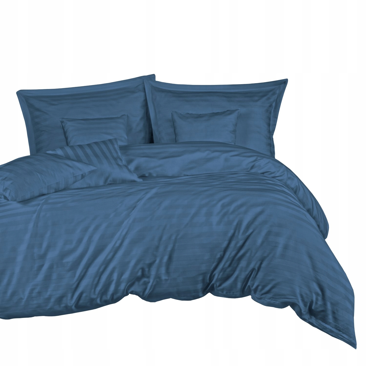 Posteľná Bielizeň bambusovo-bavlnená saténová Stripe Cornflower 140x200 Darymex