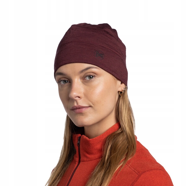 Buff czapka z wełny merino lightweight garnet bordo Płeć produkt uniseks