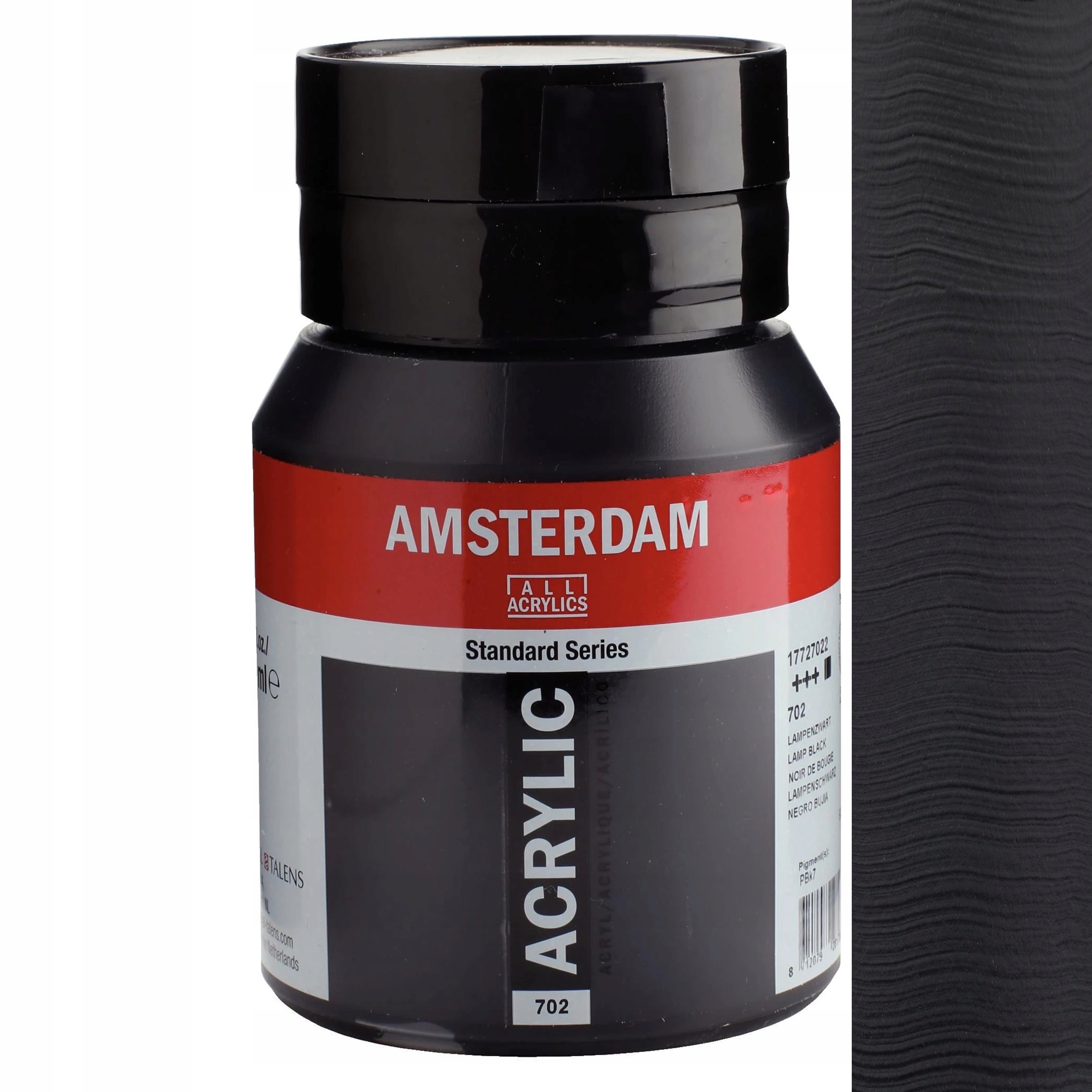 Barva akrylová Talens Amsterdam Černá Sazí 500 ml. č. 702