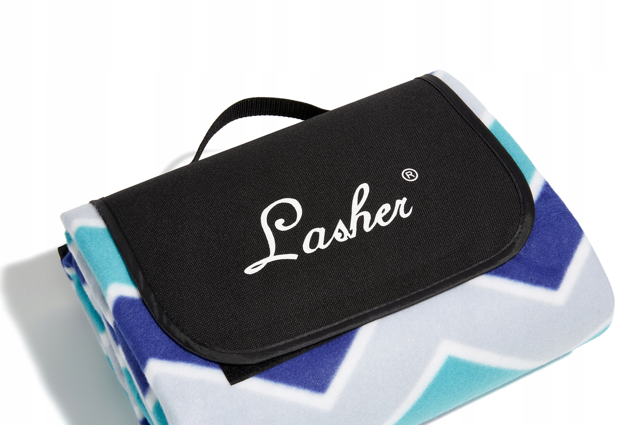 KOC PIKNIKOWY PLAŻOWY Z IZOLACJĄ 150x200 Mata Biwak Piknik Kolor dominujący odcienie niebieskiego