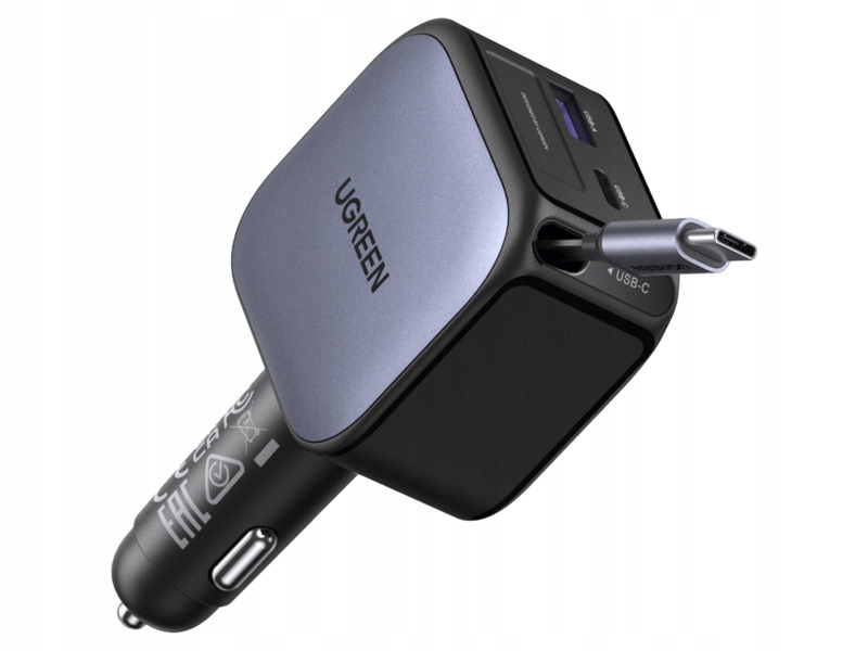 Ładowarka samochodowa Ugreen EC603 90W Szary